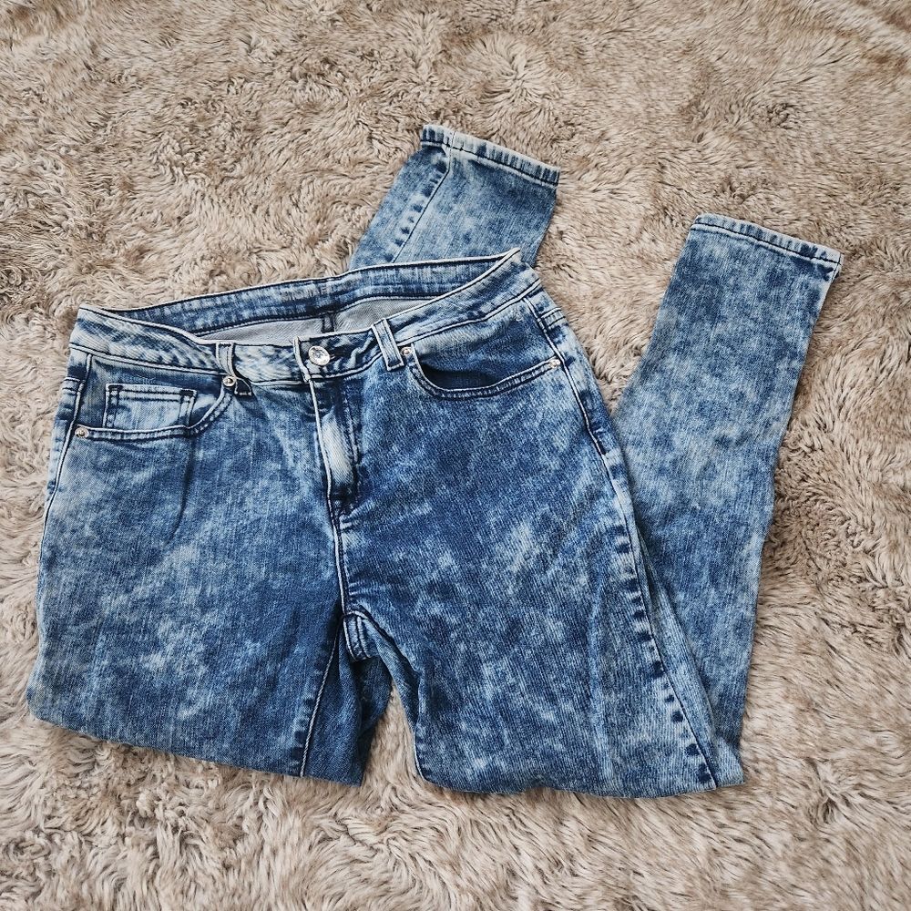 MICHAEL Michael Kors Acid Wash Retro Skinny Jeans Size 6